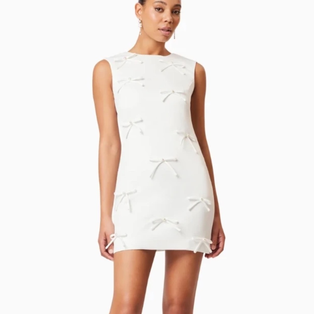 Elliatt white bow dress